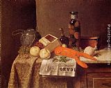 William Michael Harnett Canvas Paintings - Still Life with Le Figaro